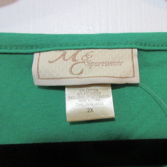 Mc2-Plus HOLIDAY Sportswear Womens Crew Neck Long Sleeve Graphic T-Shirt 2X NWT - Picture 6 of 12